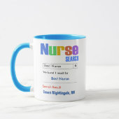 Funny Custom Best Nurse Gift Mok (Links)