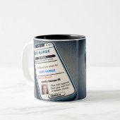 Funny Custom Best Nurse Gift Tweekleurige Koffiemok (Voorkant links)