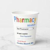 Funny Custom Best Pharmacist Gift Papieren Bekers (Achterkant)