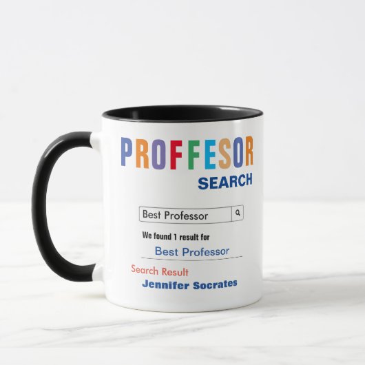 Funny Custom Best Professor Gift Mok (Links)