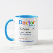 Funny Custom Best Psychiatrist Gift Mok (Links)