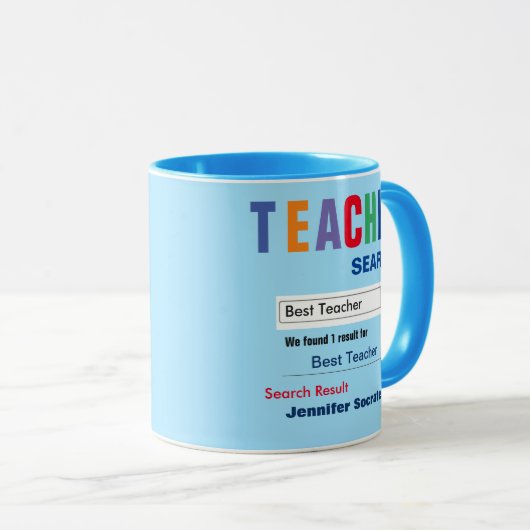 Funny Custom Best Teacher CadeauMok Mok (Voorkant rechts)