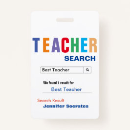 Funny Custom Best Teacher Gift Badge