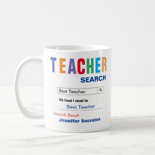Funny Custom Best Teacher Gift Koffiemok (Links)