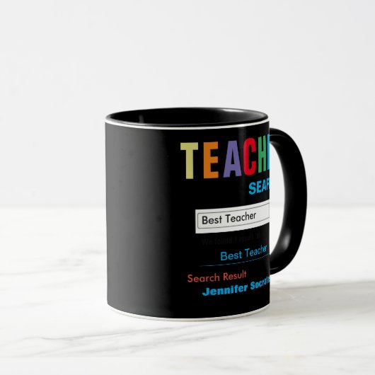 Funny Custom Best Teacher Gift Mok (Voorkant rechts)
