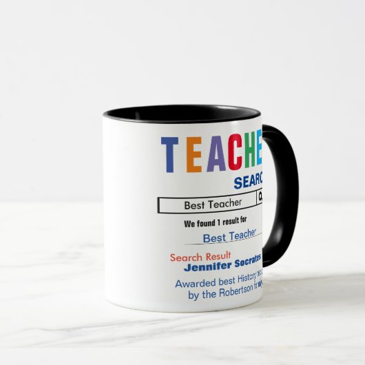 Funny Custom Best Teacher Gift Mok (Voorkant rechts)