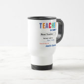 Funny Custom Best Teacher Gift Reisbeker (Voorkant rechts)