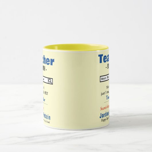 Funny Custom Best Teacher Mok (Midden)