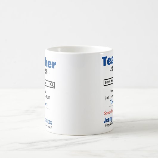 Funny Custom Best Teacher Mok (Center)