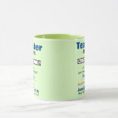 Funny Custom Best Teacher Mok (Midden)