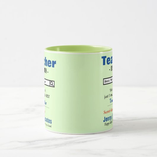 Funny Custom Best Teacher Mok (Midden)