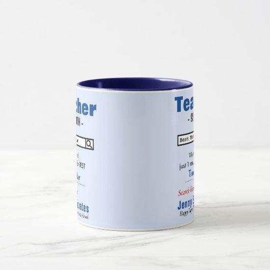 Funny Custom Best Teacher Mok (Midden)