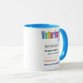 Funny Custom Best Veterinarian Gift Mok (Voorkant rechts)