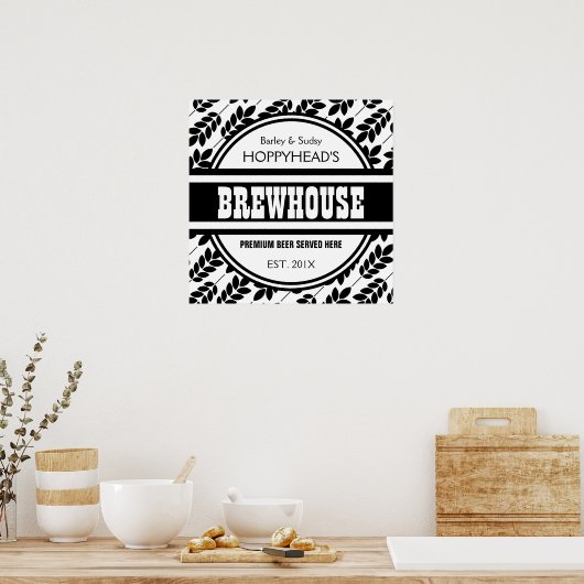 Funny Custom BREWERY Beer Maker's Sign Poster (Keuken)