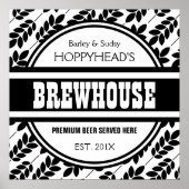 Funny Custom BREWERY Beer Maker's Sign Poster (Voorkant)