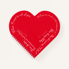 Funny Custom Bruiloft Voorstel Valentijnsdag Notitieboek