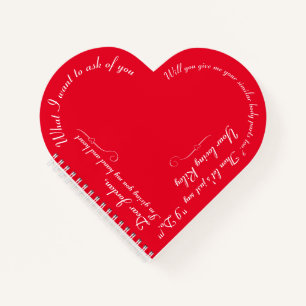 Funny Custom Bruiloft Voorstel Valentijnsdag Notitieboek