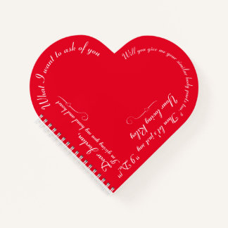 Funny Custom Bruiloft Voorstel Valentijnsdag Notitieboek