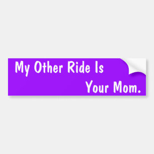 Funny Custom Bumperstickers ... Mijn andere Ride