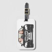 Funny Custom Car Photo Road Trip Bagagelabel (Voorkant (verticaal))