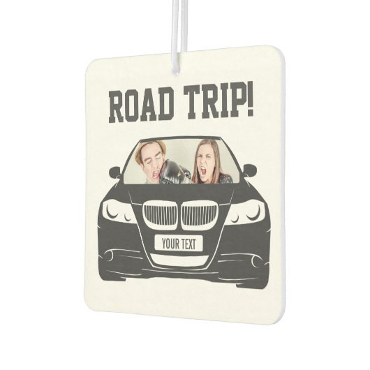 Funny Custom Car Photo Road Trip Luchtverfrisser (Links)