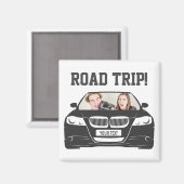 Funny Custom Car Photo Road Trip Magneet (Voorkant / Achterkant)