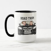 Funny Custom Car Photo Road Trip Mok (Links)
