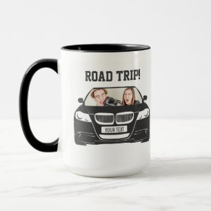 Funny Custom Car Photo Road Trip Mok