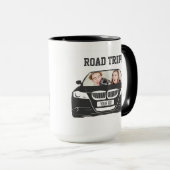 Funny Custom Car Photo Road Trip Mok (Voorkant rechts)