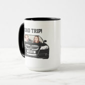 Funny Custom Car Photo Road Trip Mok (Voorkant links)