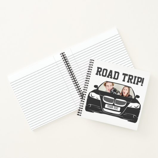 Funny Custom Car Photo Road Trip Notitieboek (Binnen)