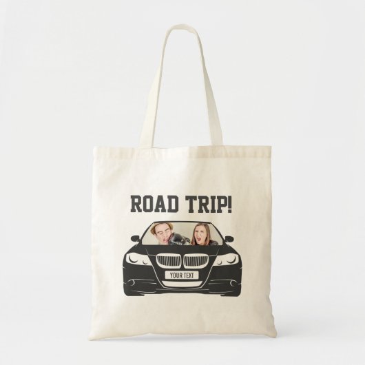 Funny Custom Car Photo Road Trip Tote Bag (Voorkant)