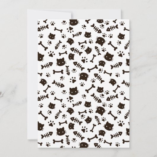 Funny Custom Cat Photo Kerstmis Kaart (Achterkant)