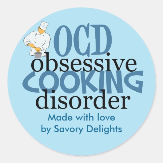 Funny Custom Catering Company Ronde Sticker (Voorkant)