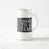 Funny custom cheers to 40 year gift bierpul (Voorkant rechts)