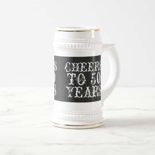 Funny custom cheers to 50 year gift bierpul (Voorkant rechts)