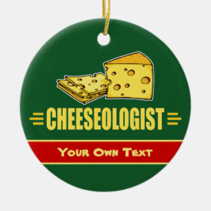 Funny Custom Cheese CHEESEOLOGIST Kerstmis Keramisch Ornament