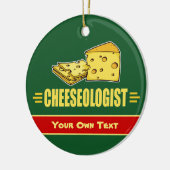Funny Custom Cheese CHEESEOLOGIST Kerstmis Keramisch Ornament (Links)