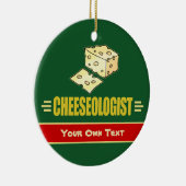 Funny Custom Cheese Kerstmis Keramisch Ornament (Rechts)