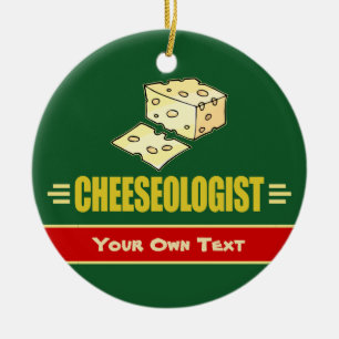 Funny Custom Cheese Kerstmis Keramisch Ornament
