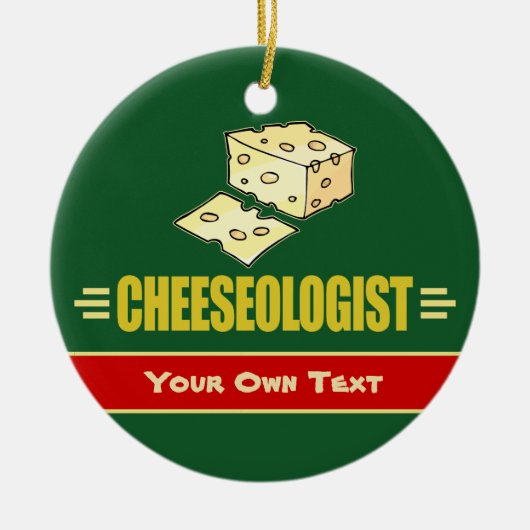 Funny Custom Cheese Kerstmis Keramisch Ornament (Voorkant)