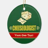 Funny Custom Cheese Kerstmis Keramisch Ornament (Links)