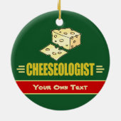 Funny Custom Cheese Kerstmis Keramisch Ornament (Achterkant)