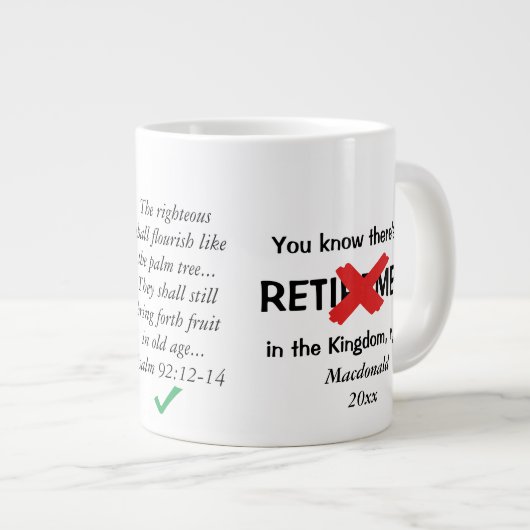 Funny Custom Christelijk Retirement Coffee Mok (Voorkant rechts)
