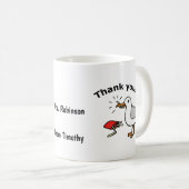 Funny Custom Dank je Gift Seagull met een Fry Koffiemok (Voorkant rechts)