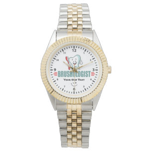 Funny Custom Dental Hygiene Toothbrish Horloge