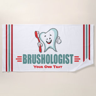 Funny Custom Dental Hygiene Toothbrish Strandlaken