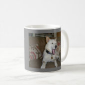 Funny Custom Dog Pet Foto Humoureus Gezegde grijs Koffiemok (Voorkant rechts)