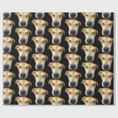 Funny Custom Dog Photo Pattern Birthday Cadeaupapier (Vlak)