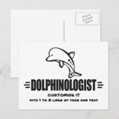 Funny Custom Dolphins Briefkaart (Voorkant / Achterkant)